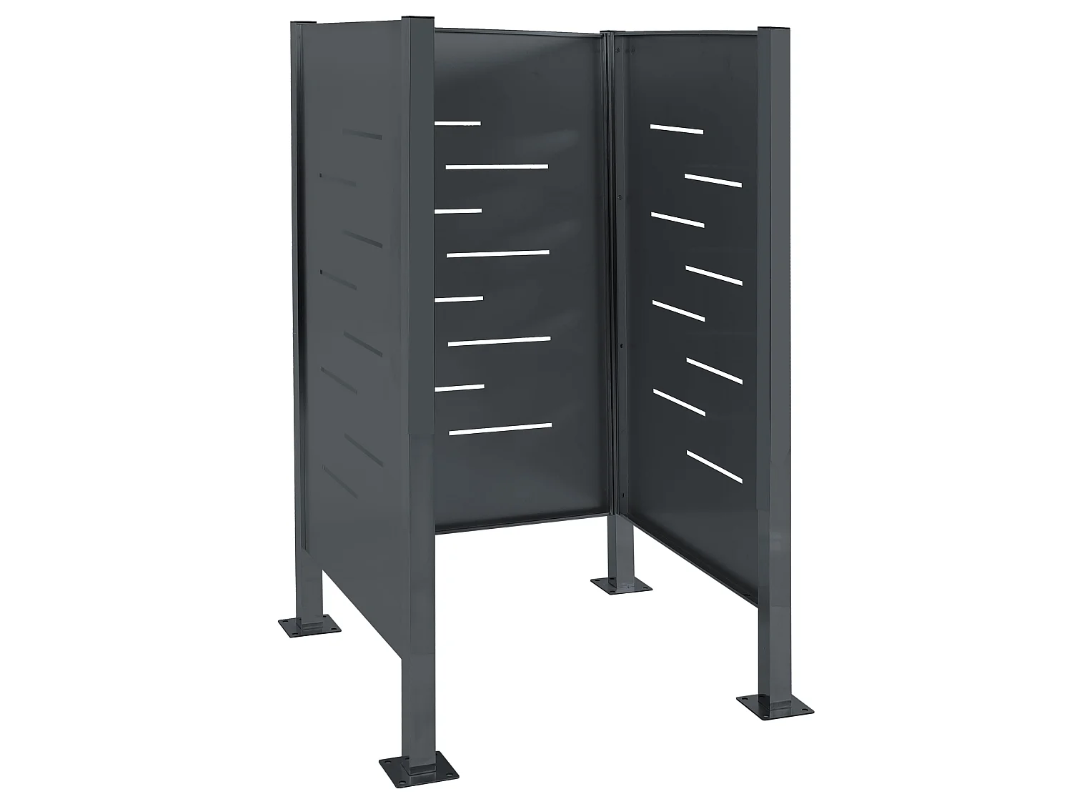 Clôture pour poubelles MCW-J55 Métal,  anthracite