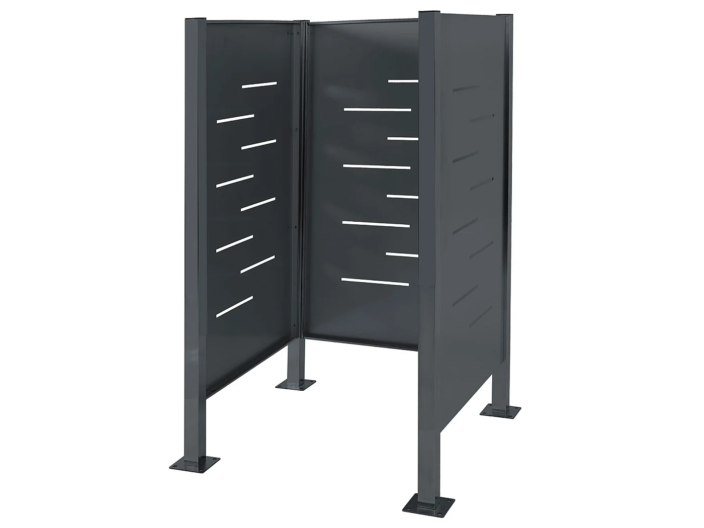 Clôture pour poubelles MCW-J55 Métal,  anthracite