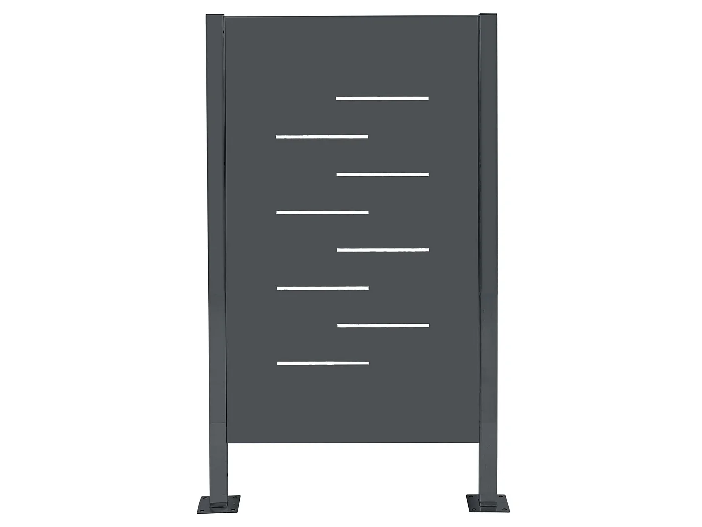 Clôture pour poubelles MCW-J55 Métal,  anthracite