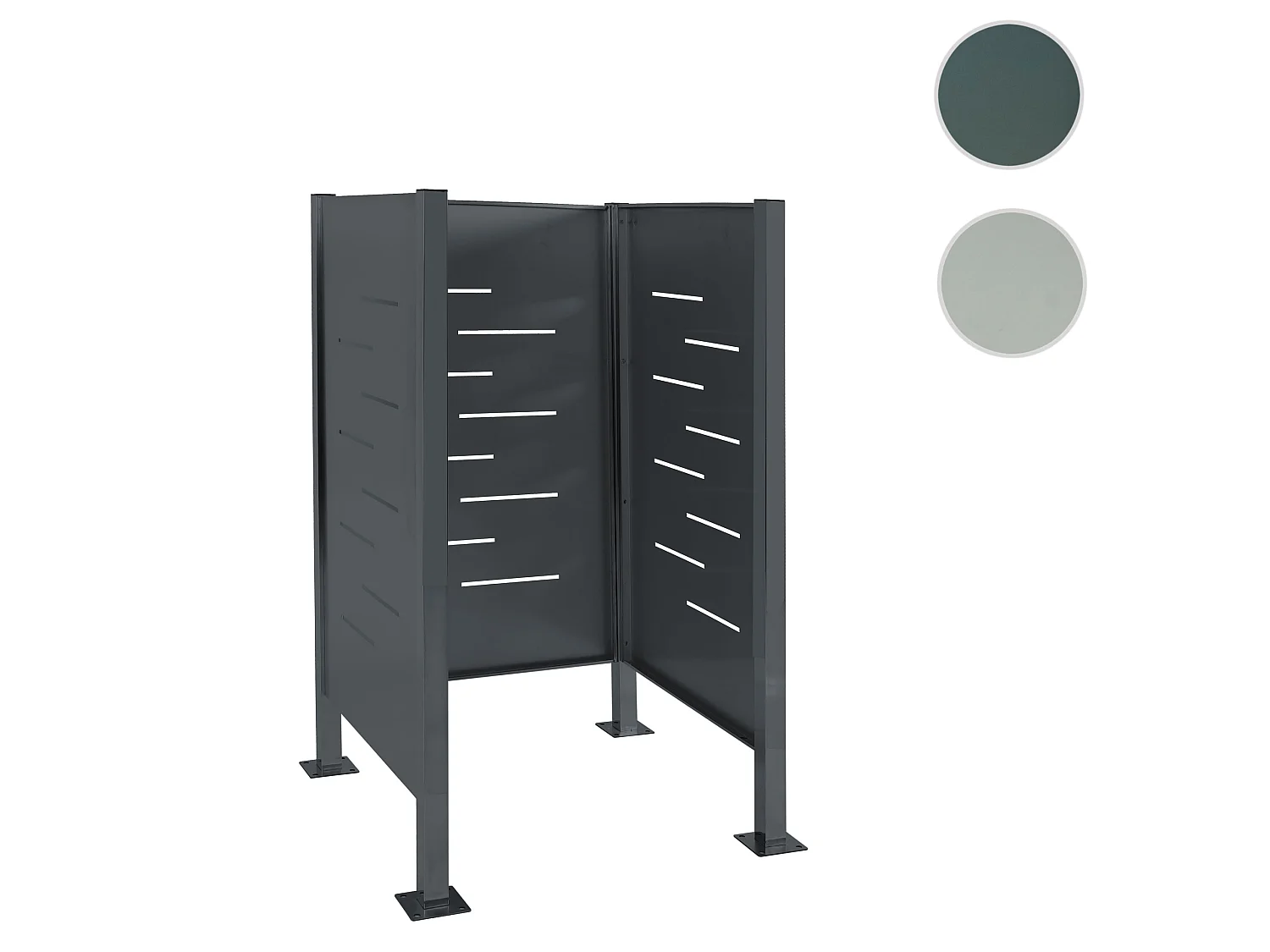 Clôture pour poubelles MCW-J55 Métal,  anthracite
