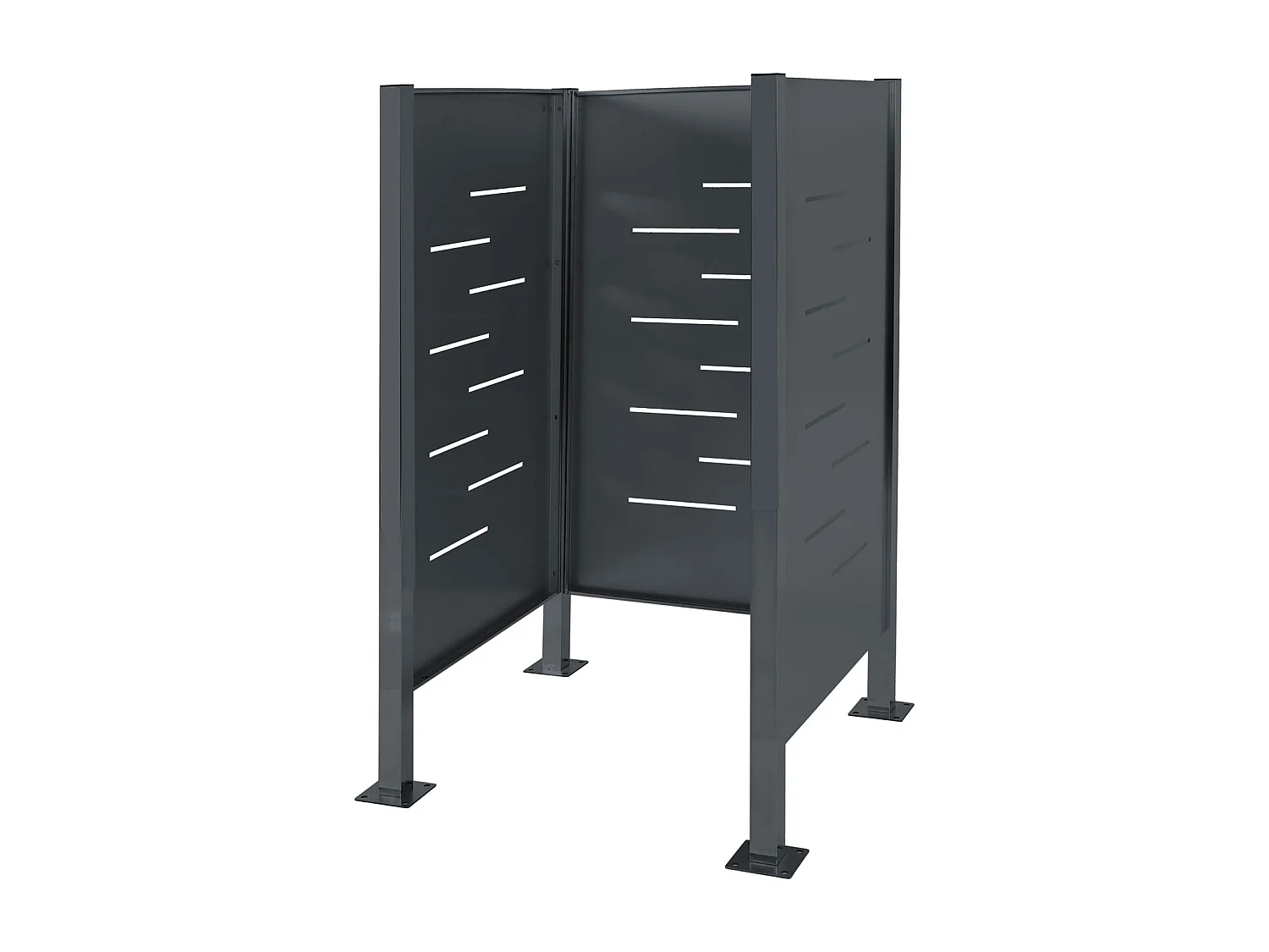 Clôture pour poubelles MCW-J55 Métal,  anthracite