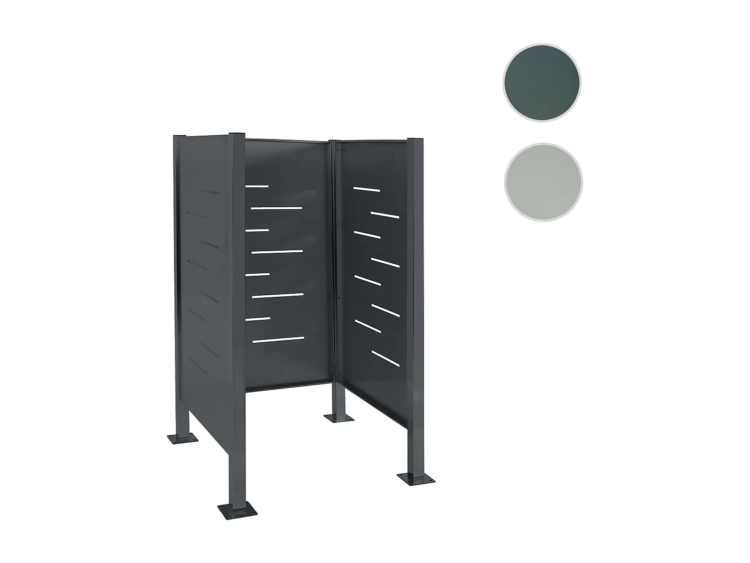 Clôture pour poubelles MCW-J55 Métal,  anthracite