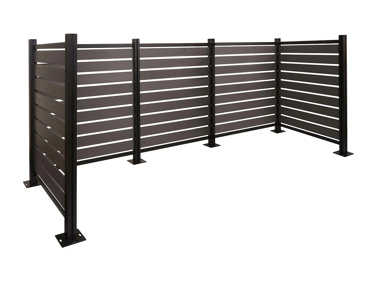 Aluminium afvalemmerhek MCW-K57,  grijs