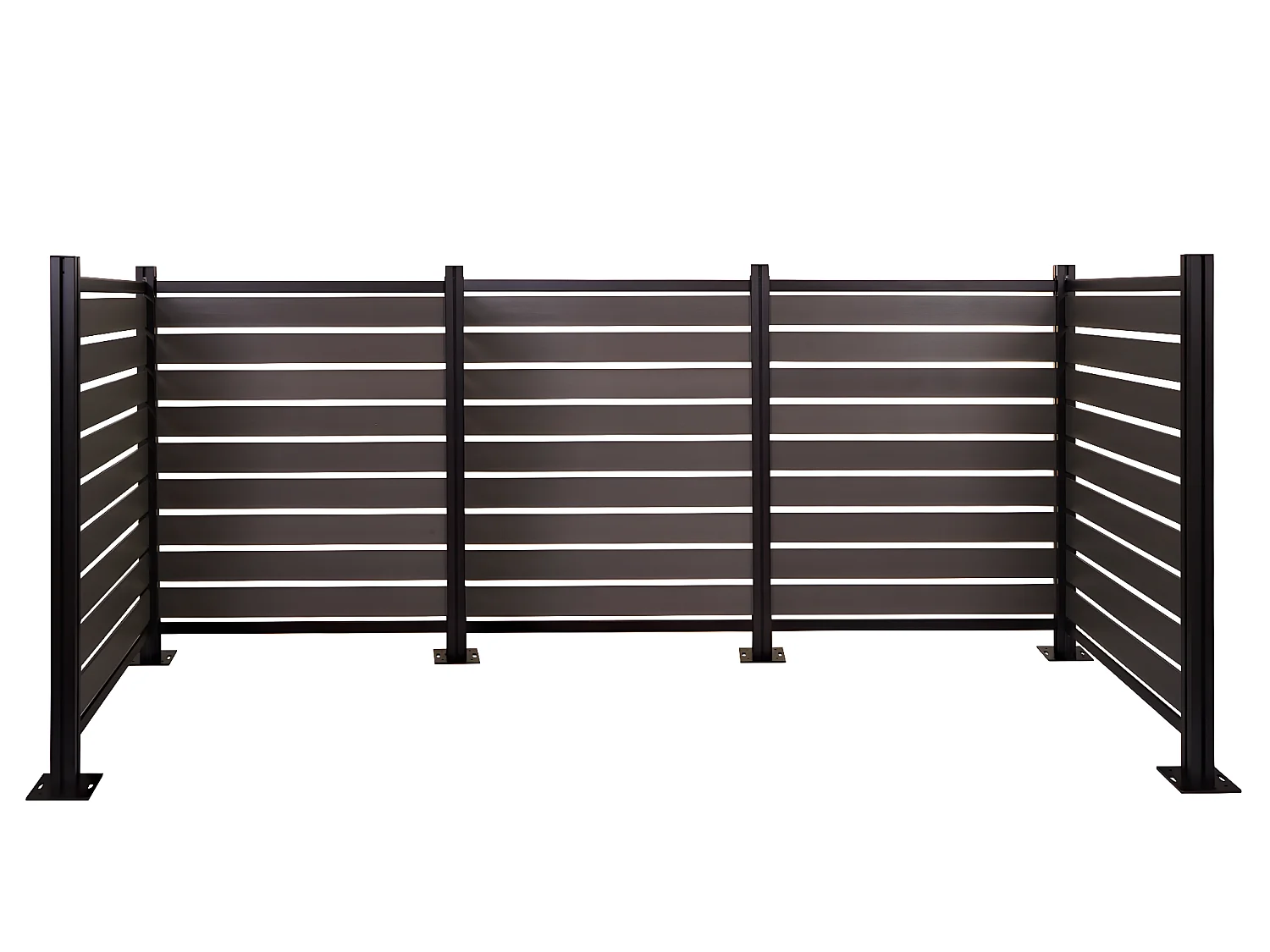 Aluminium afvalemmerhek MCW-K57,  grijs