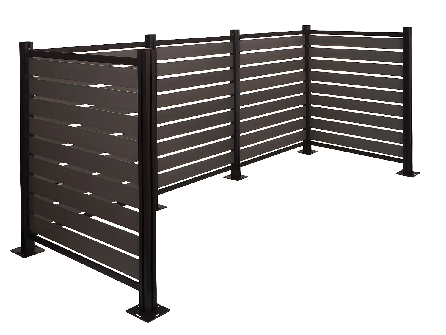 Aluminium afvalemmerhek MCW-K57,  grijs