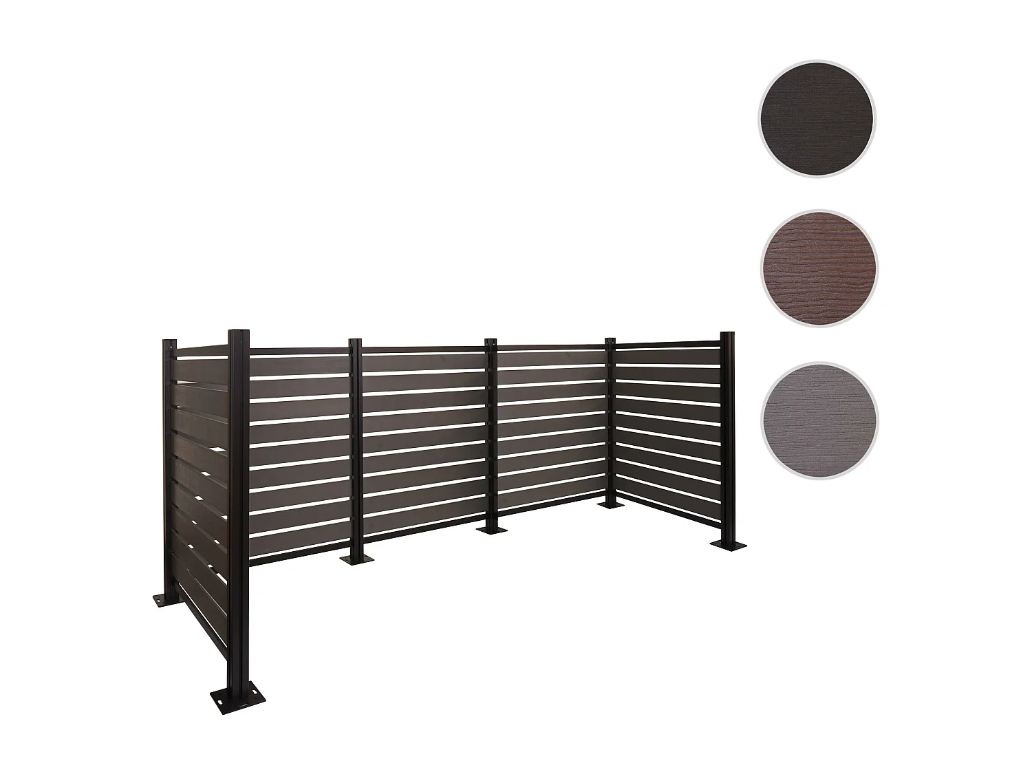 Aluminium afvalemmerhek MCW-K57,  grijs