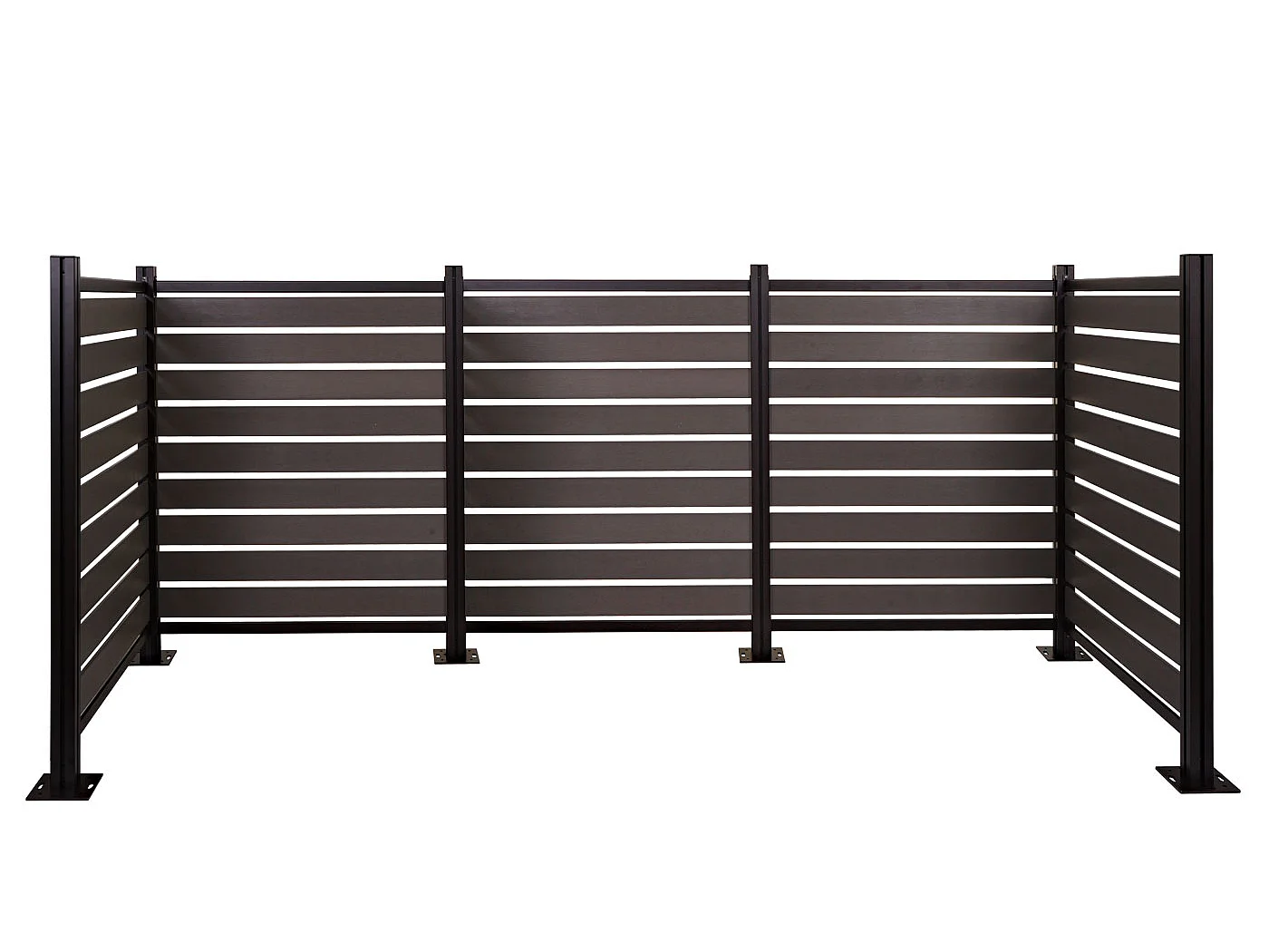 Clôture pour poubelles en aluminium MCW-K57,  gris