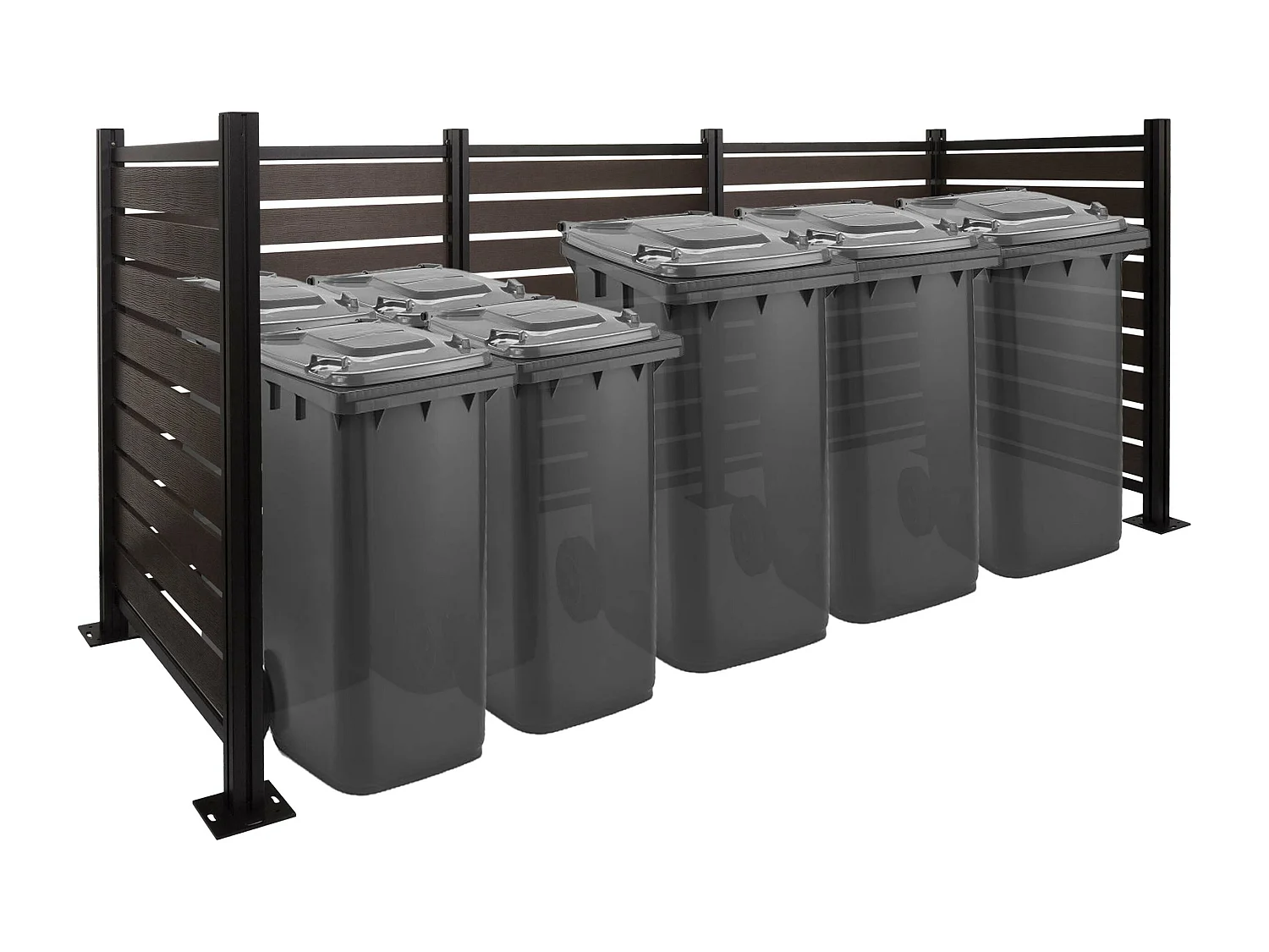 Aluminium afvalemmerhek MCW-K57,  antraciet