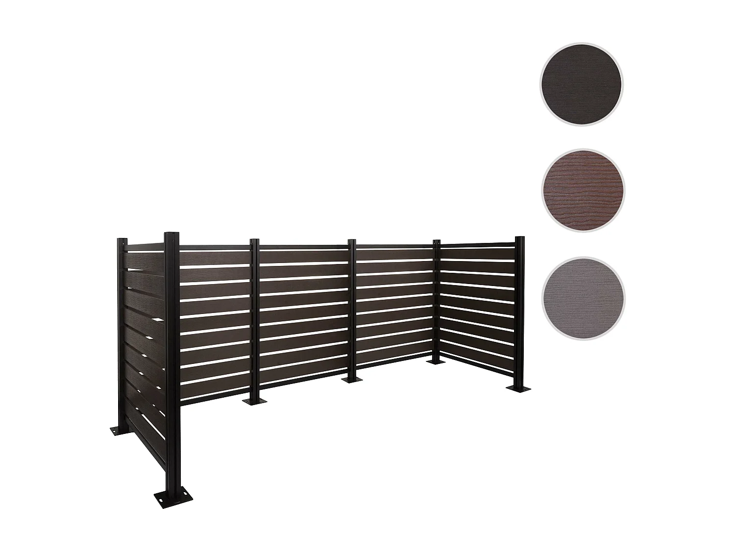 Aluminium afvalemmerhek MCW-K57,  antraciet