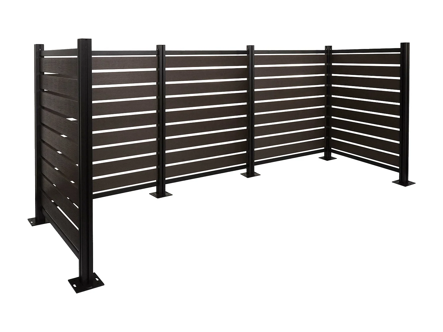 Clôture pour poubelles en aluminium MCW-K57,  anthracite