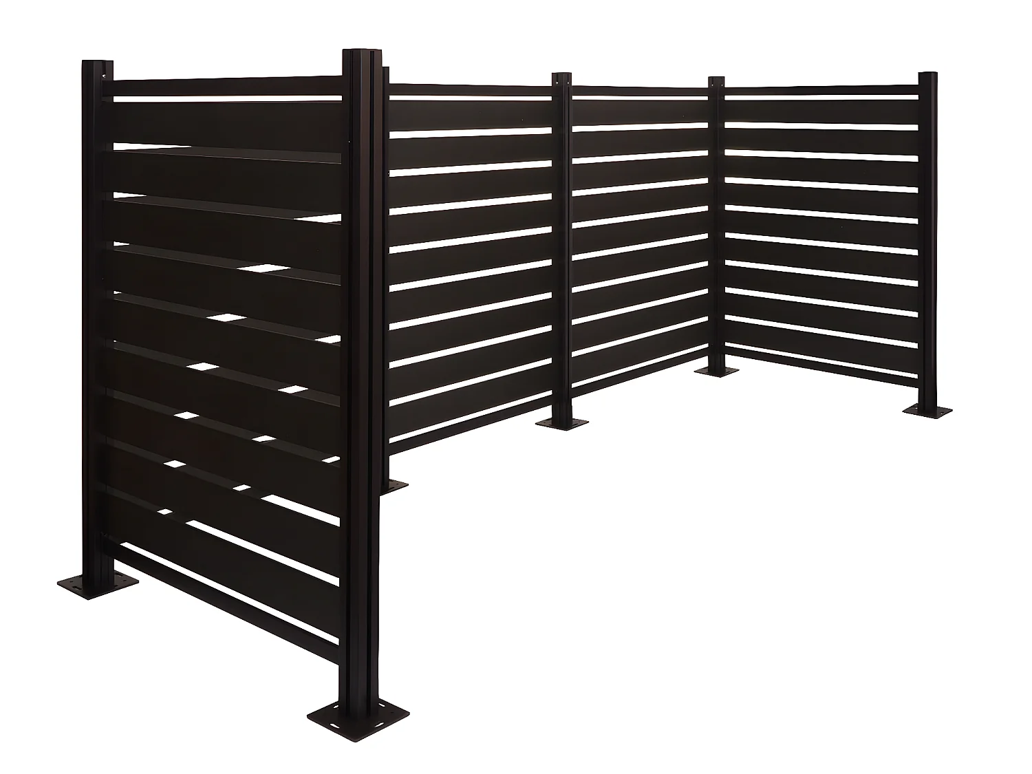 Clôture pour poubelles en aluminium MCW-K57,  anthracite