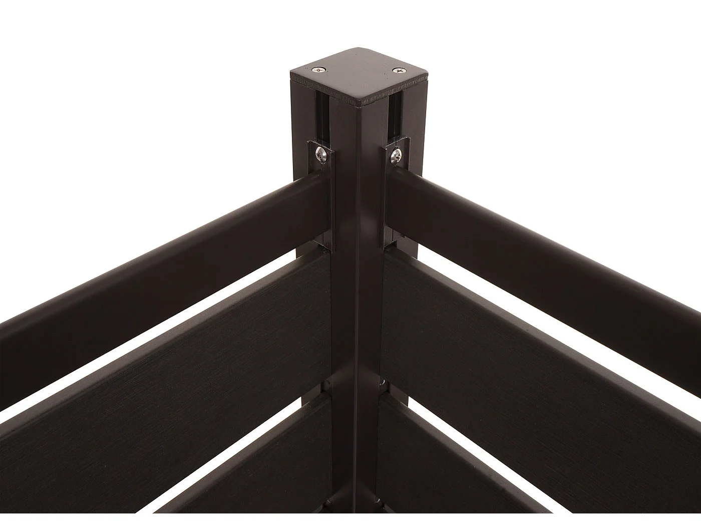 Recinzione fendivista bidoni box spazzatura rifiuti MCW-K57 alluminio aspetto legno 130x300x110cm ~ antracite