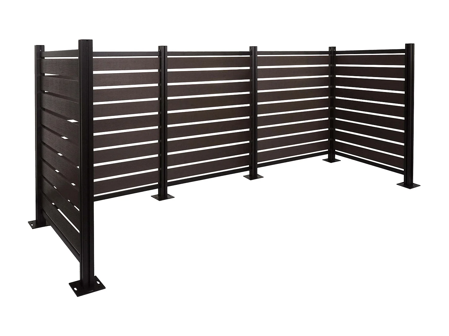 Hegn til skraldespande i aluminium MCW-K57,  antracit