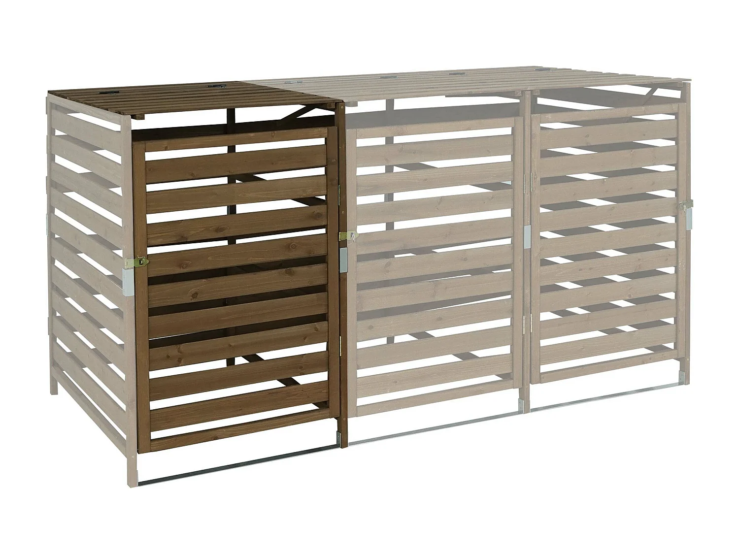 Extension pour cache-poubelle MCW-H62,  brun foncé