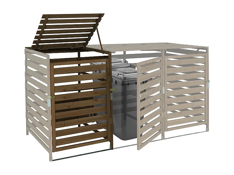 Extension pour cache-poubelle MCW-H62,  brun foncé