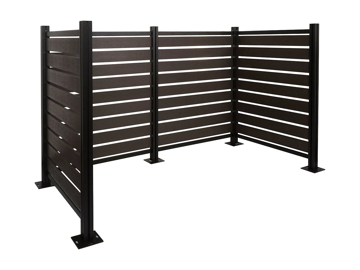 Clôture pour poubelles en aluminium MCW-K57,  anthracite