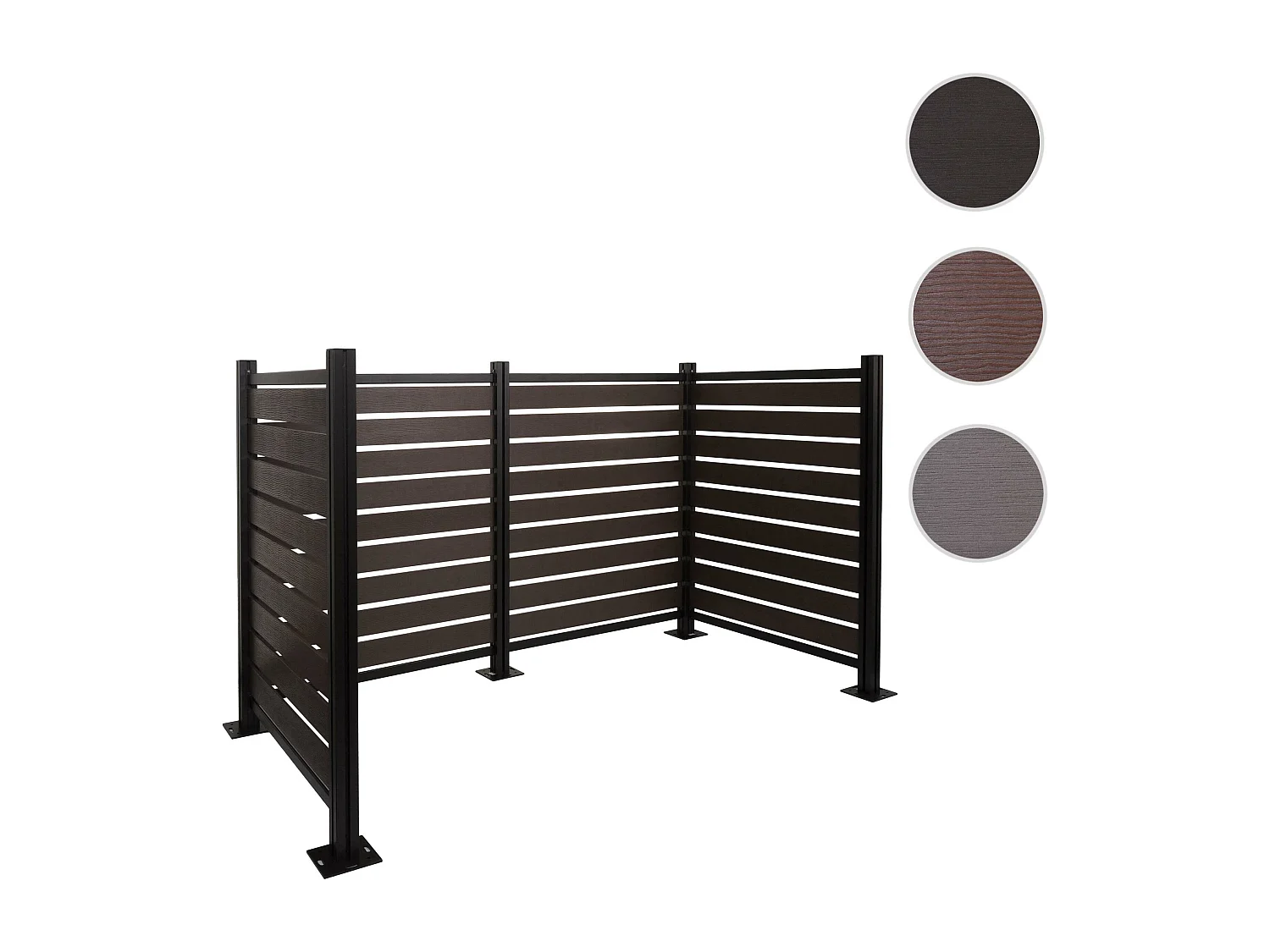 Clôture pour poubelles en aluminium MCW-K57,  anthracite