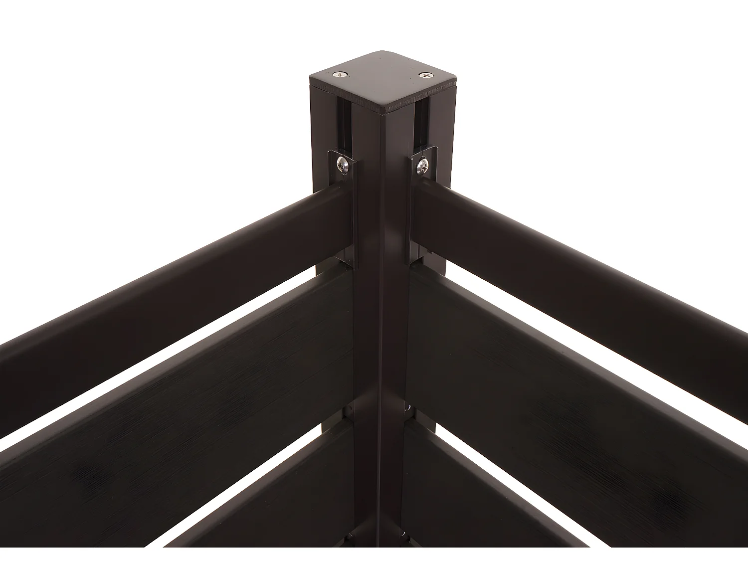 Recinzione fendivista bidoni box spazzatura rifiuti MCW-K57 alluminio aspetto legno 130x206x110cm antracite