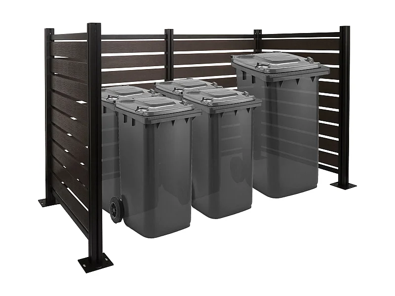 Clôture pour poubelles en aluminium MCW-K57,  anthracite