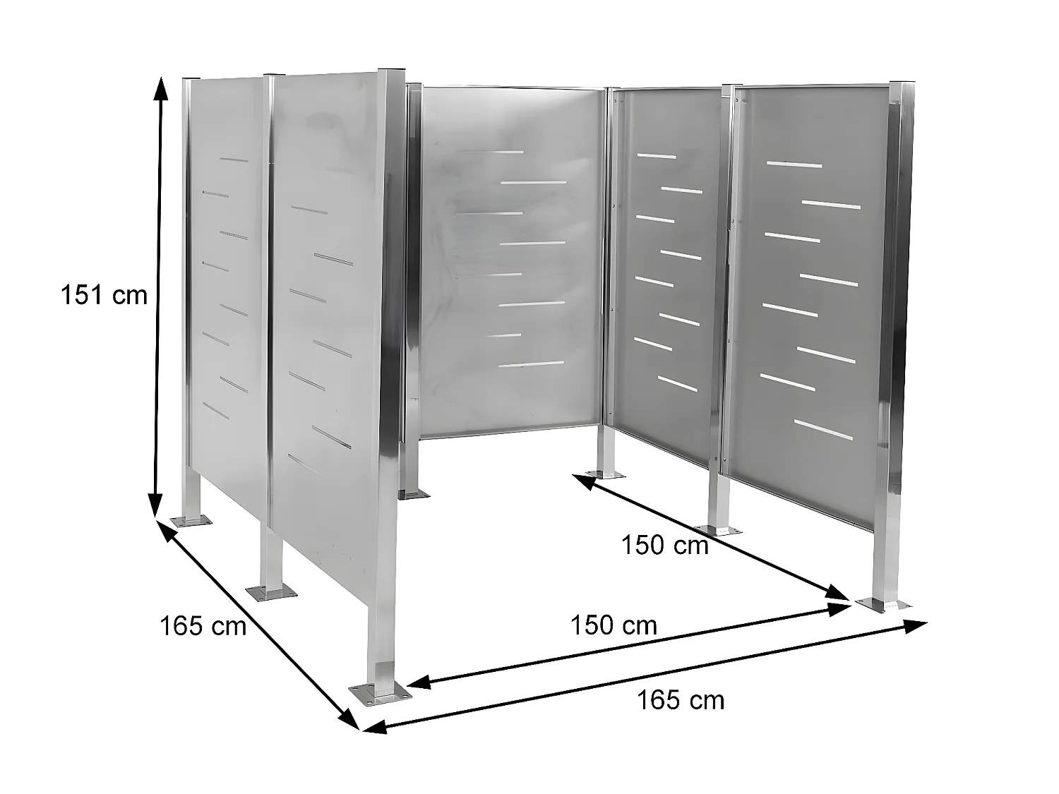 Afvalemmerhek MCW-J55,  antraciet