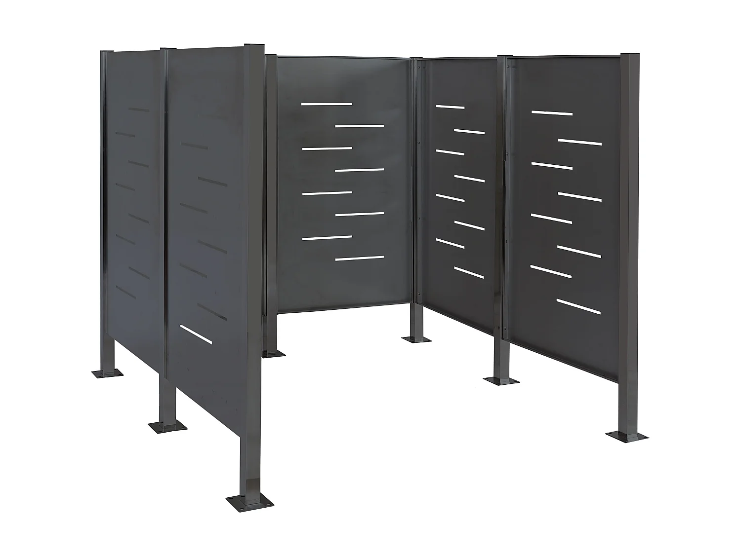Clôture pour poubelles MCW-J55,  anthracite