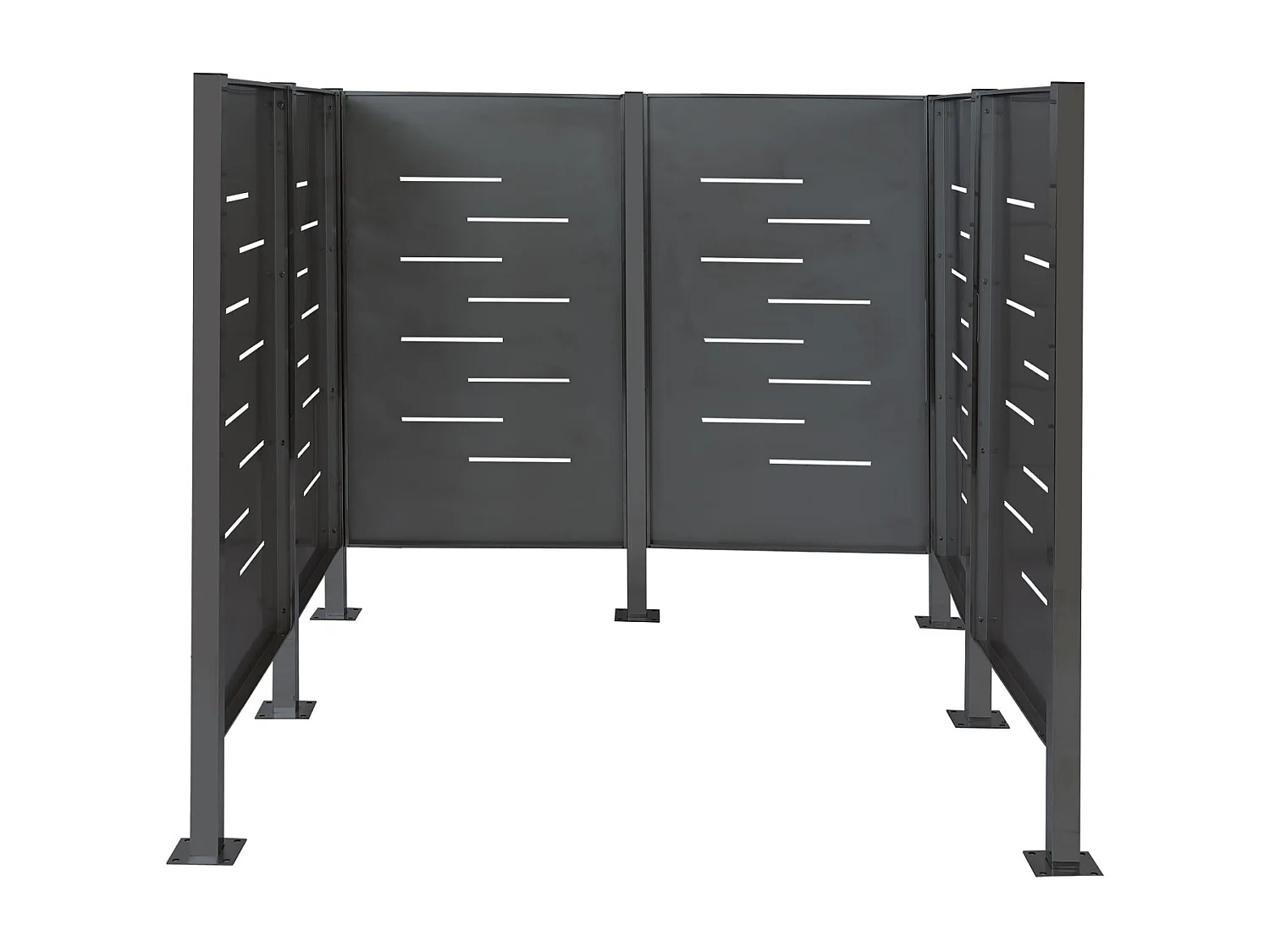 Clôture pour poubelles MCW-J55,  anthracite