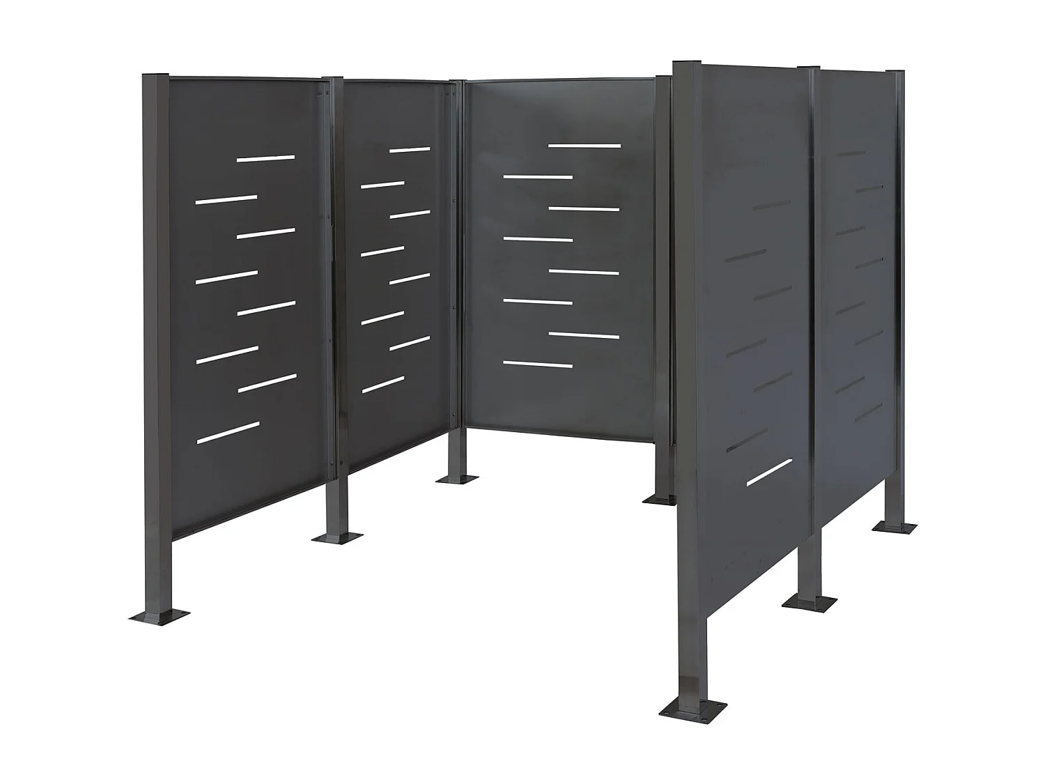 Clôture pour poubelles MCW-J55,  anthracite