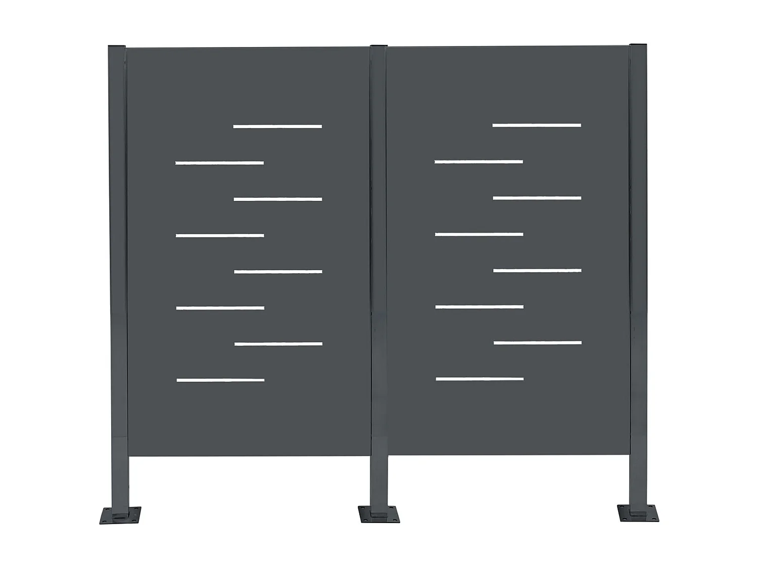 Clôture pour poubelles MCW-J55,  anthracite