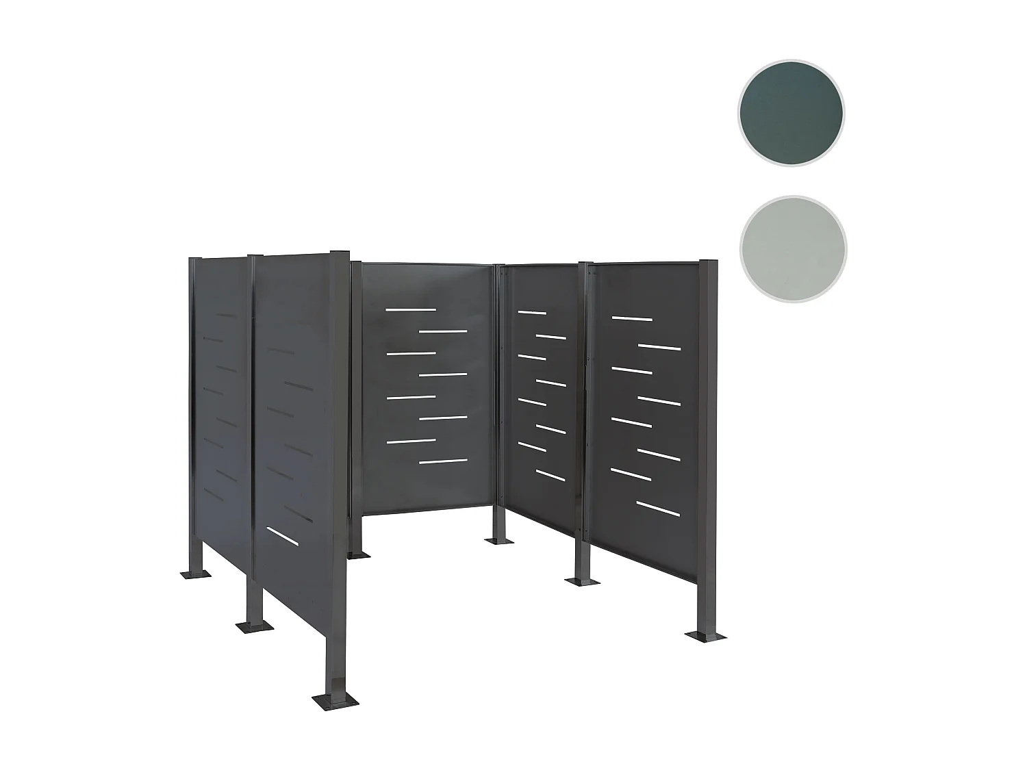 Clôture pour poubelles MCW-J55,  anthracite