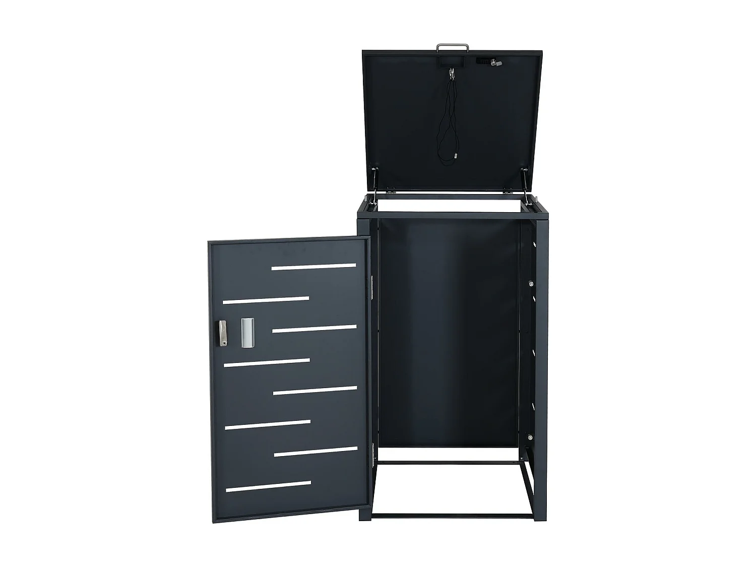 Cache-poubelle MCW-E83 (1),  anthracite, acier 24kg