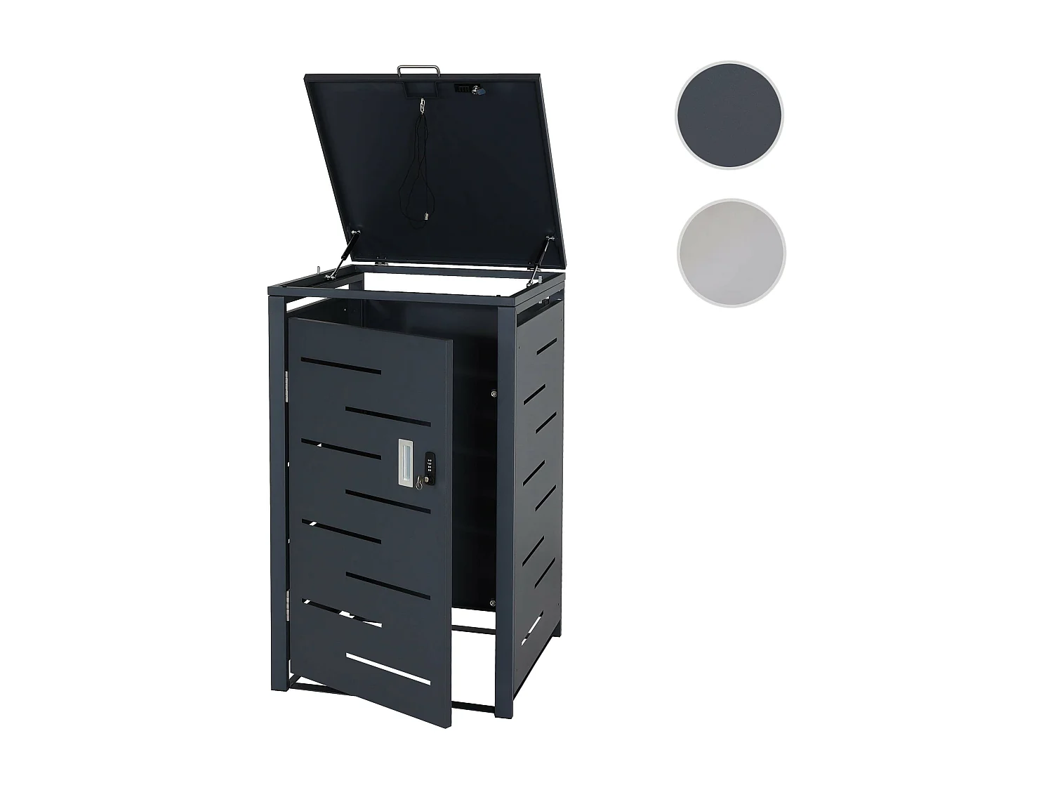 Cache-poubelle MCW-E83 (1),  anthracite, acier 24kg