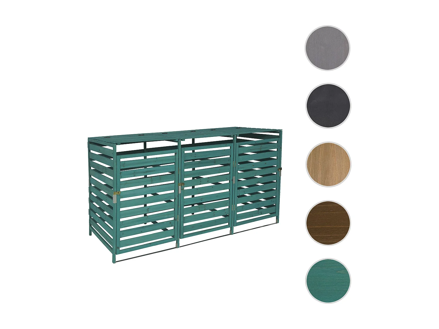 Bekleding voor 3/6-vaks vuilnisbak MCW-H62,  donkergroen