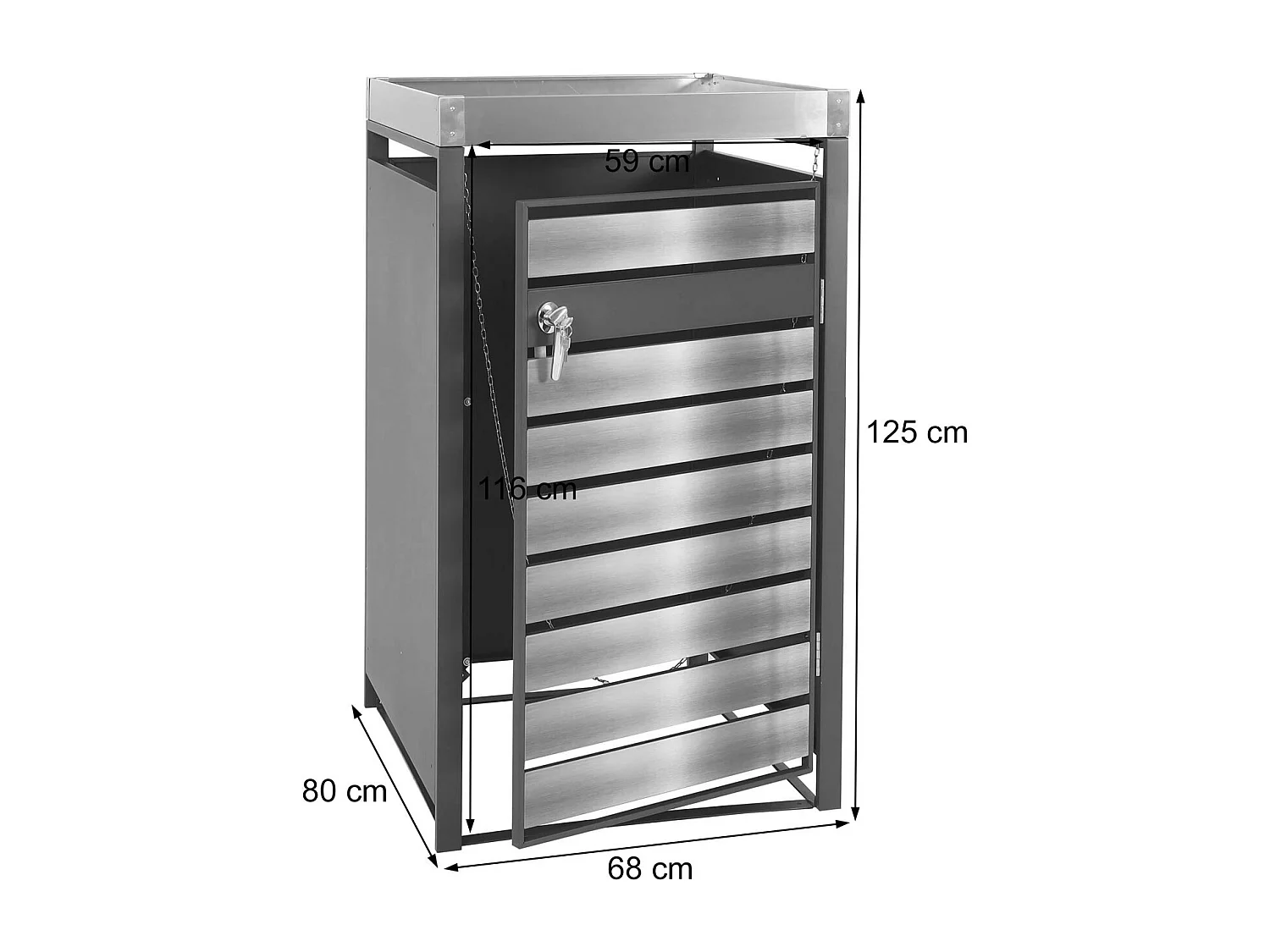 Cubo de basura MCW-J81 (1 unidad),  aspecto madera de haya