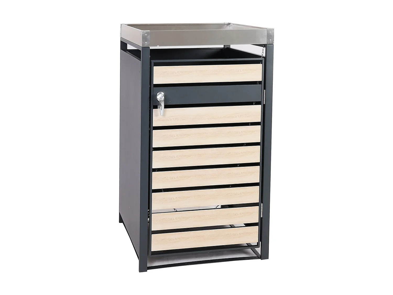 Cubo de basura MCW-J81 (1 unidad),  aspecto madera de haya