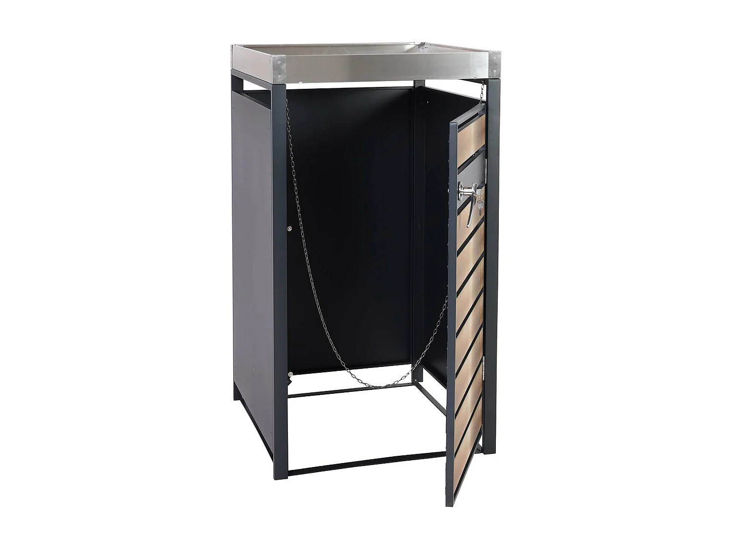 Cubo de basura MCW-J81 (1 unidad),  aspecto madera de haya