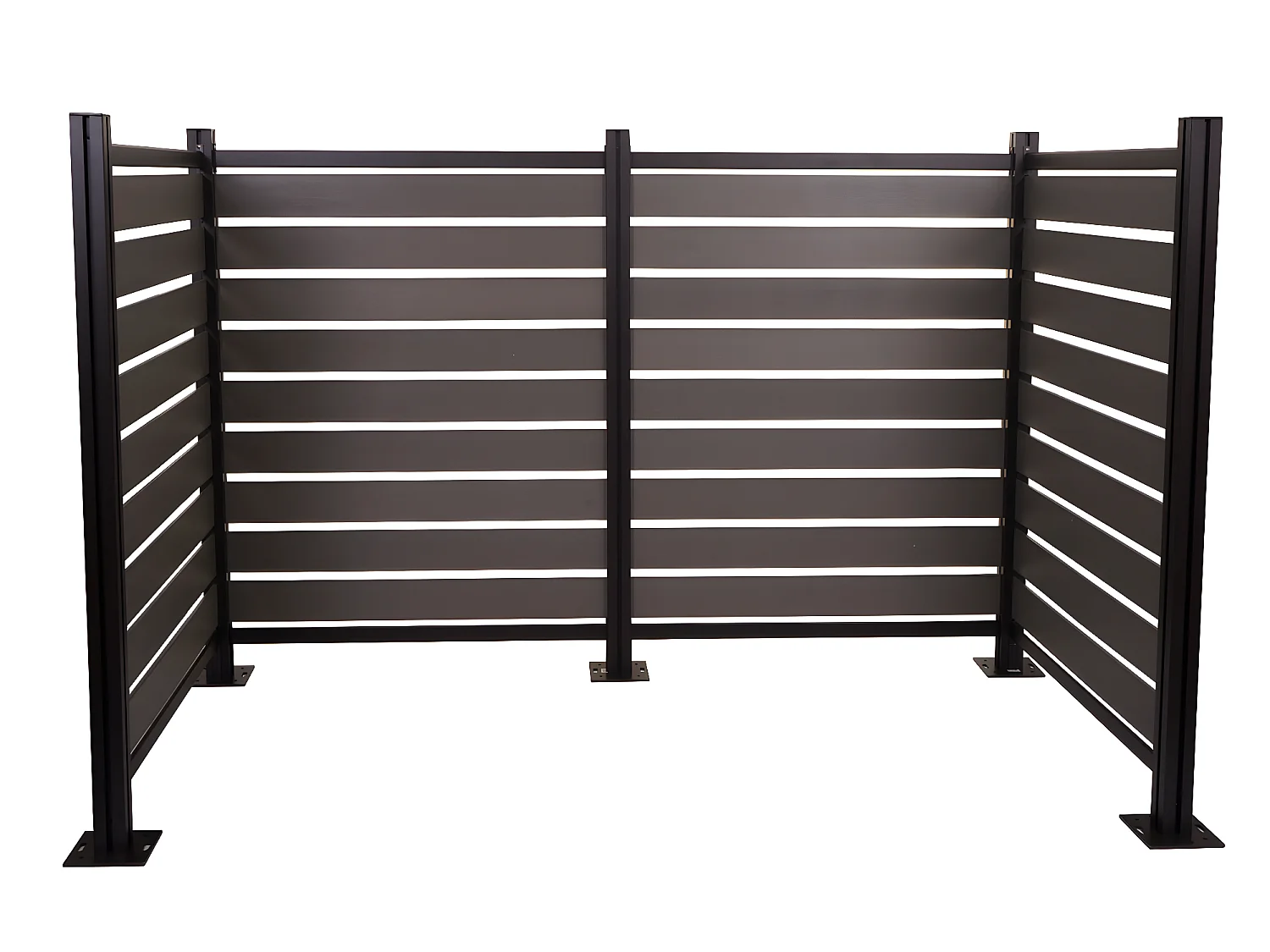 Alu Mülltonnen-Zaun MCW-K57, Grau