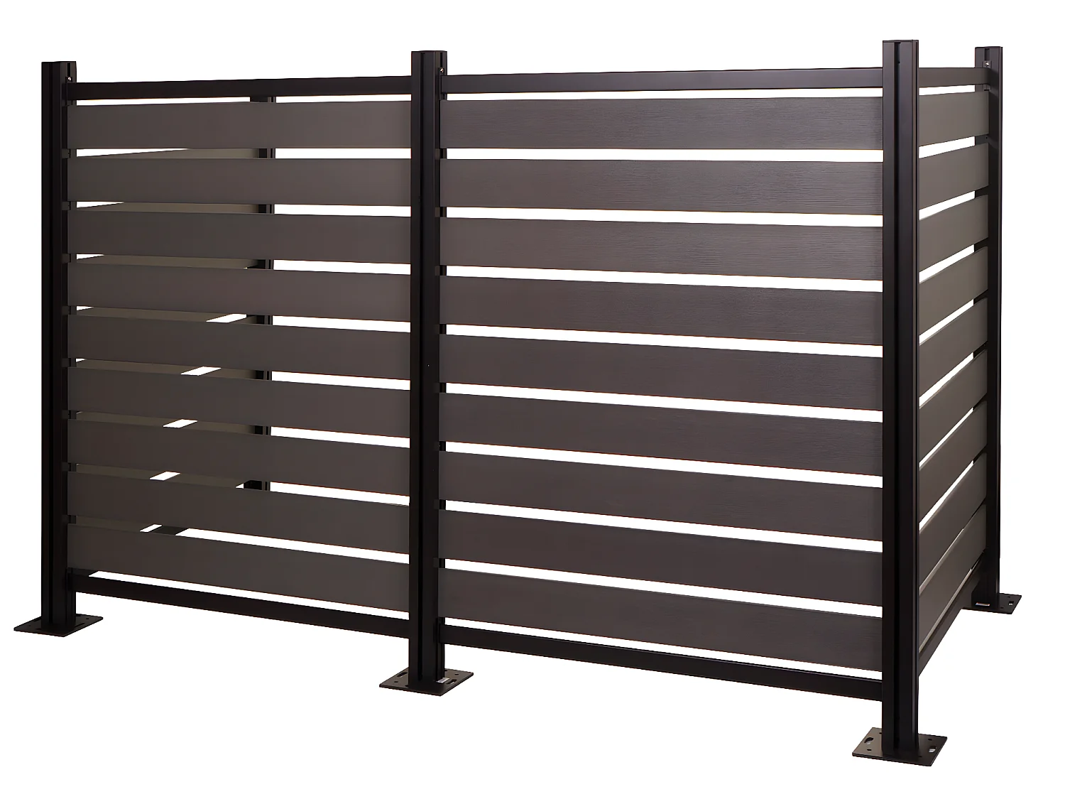 Alu Mülltonnen-Zaun MCW-K57, Grau