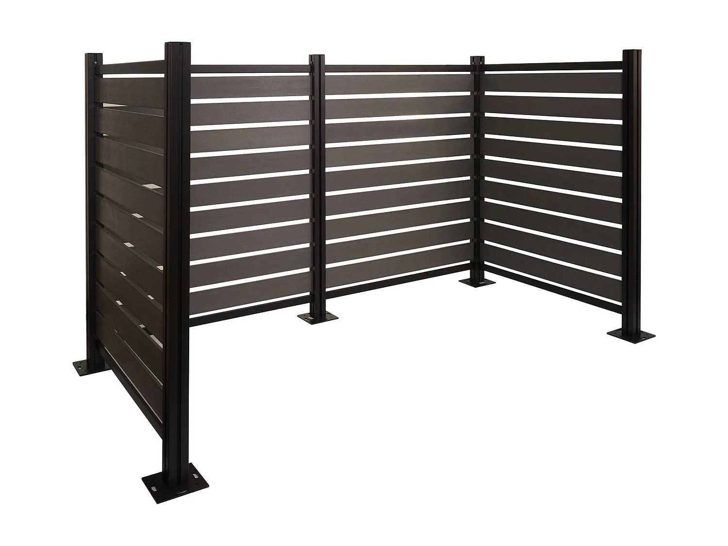 Clôture pour poubelles en aluminium MCW-K57,  gris