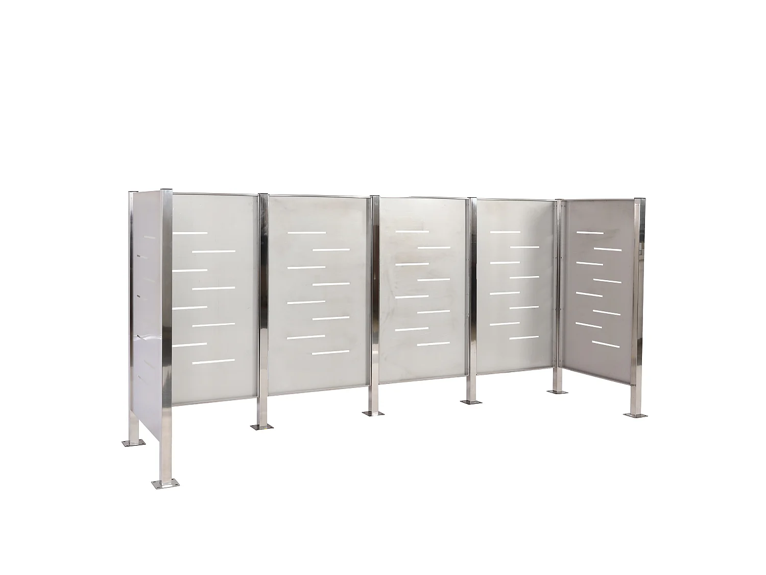 Clôture pour poubelles MCW-J55,  inox