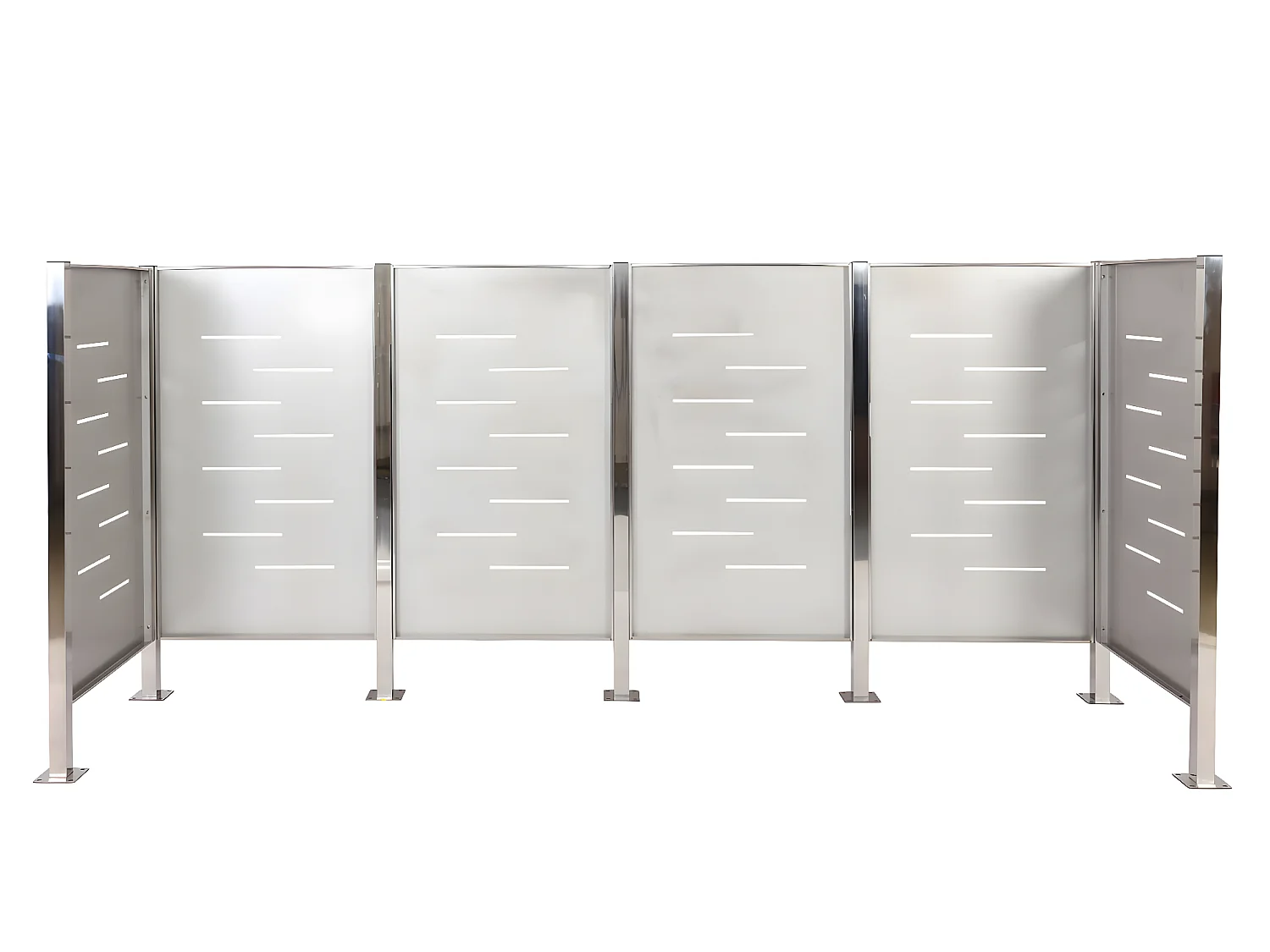 Clôture pour poubelles MCW-J55,  inox