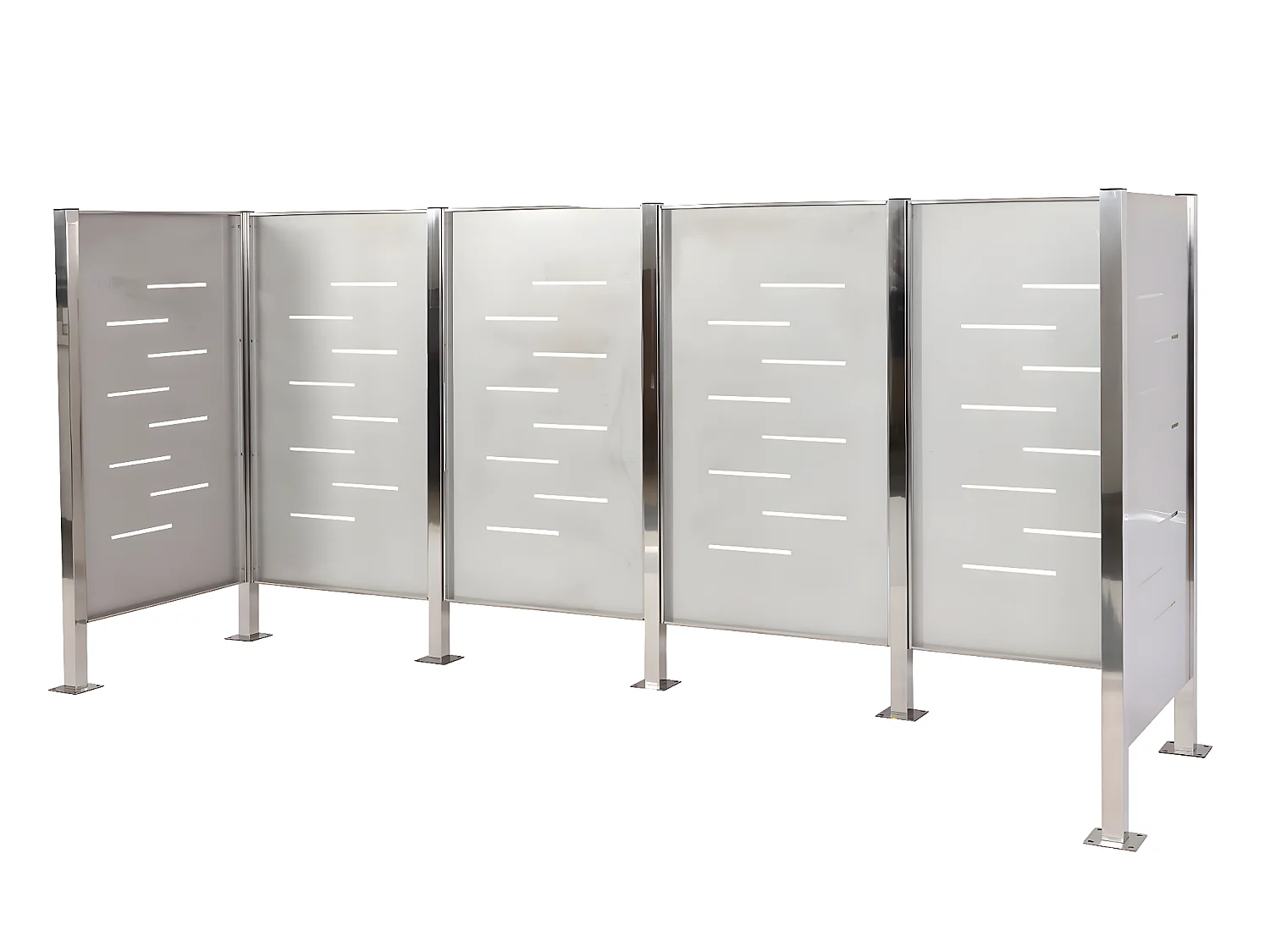 Clôture pour poubelles MCW-J55,  inox