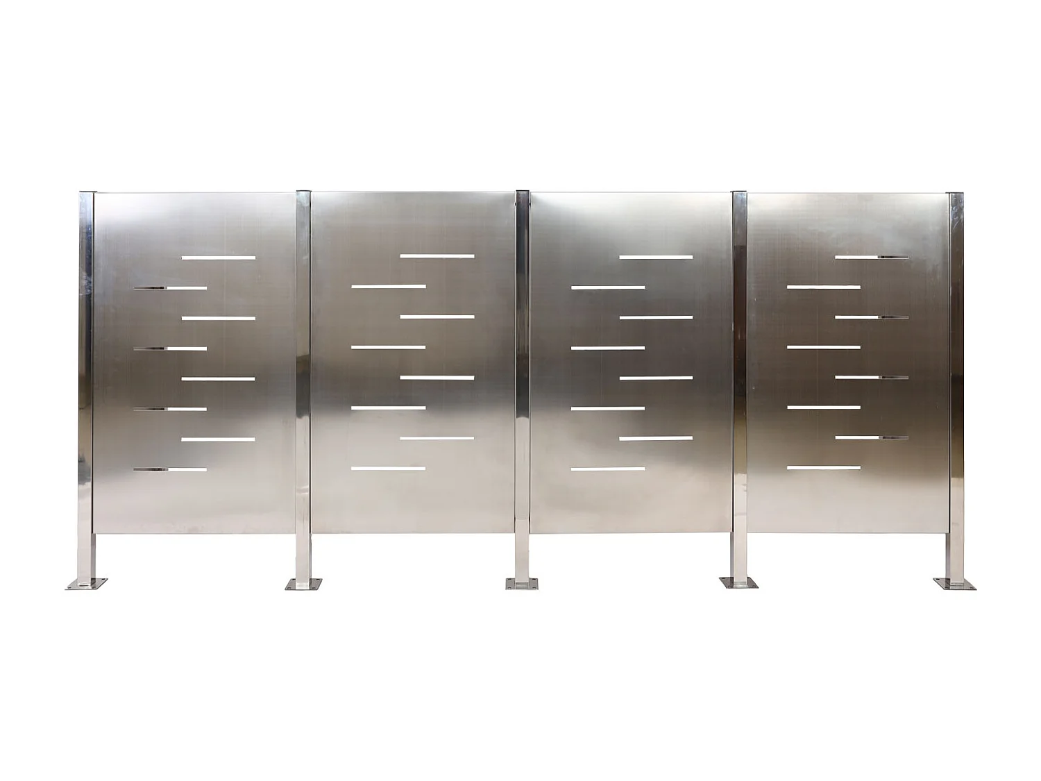 Valla para papelera MCW-J55,  acero inoxidable