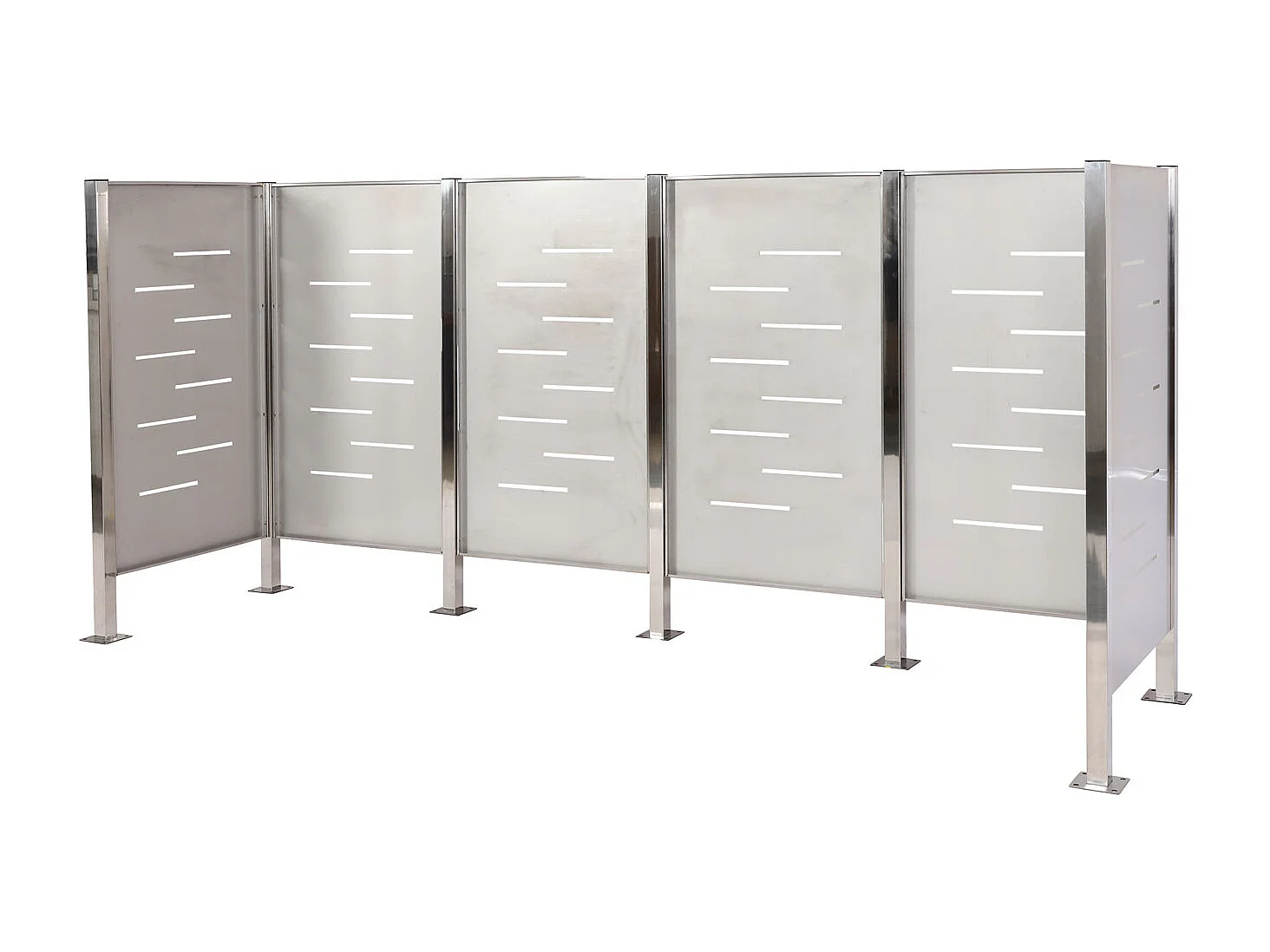 Valla para papelera MCW-J55,  acero inoxidable