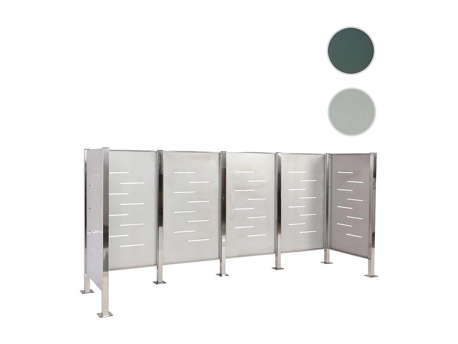 Valla para papelera MCW-J55,  acero inoxidable