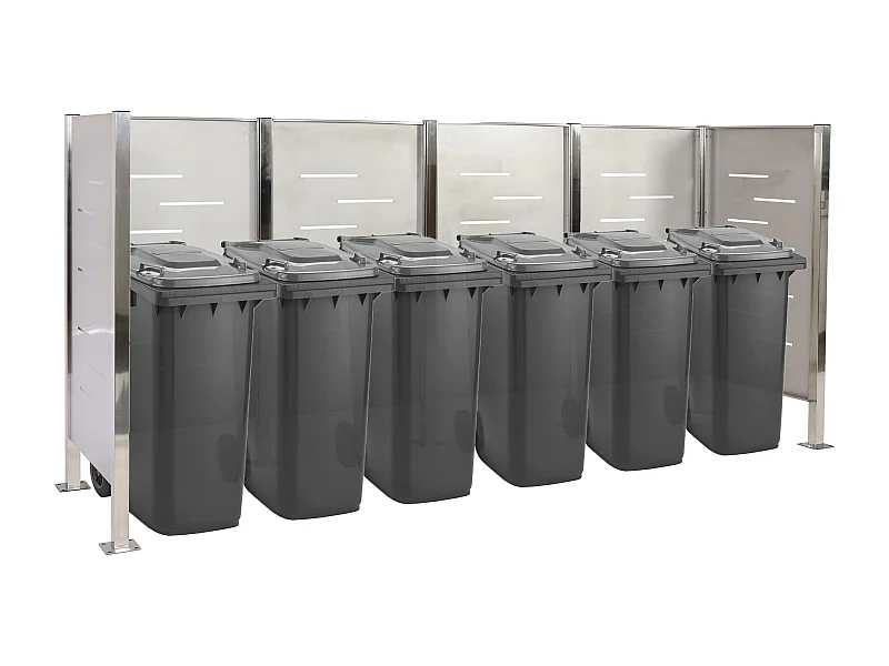 Clôture pour poubelles MCW-J55,  inox