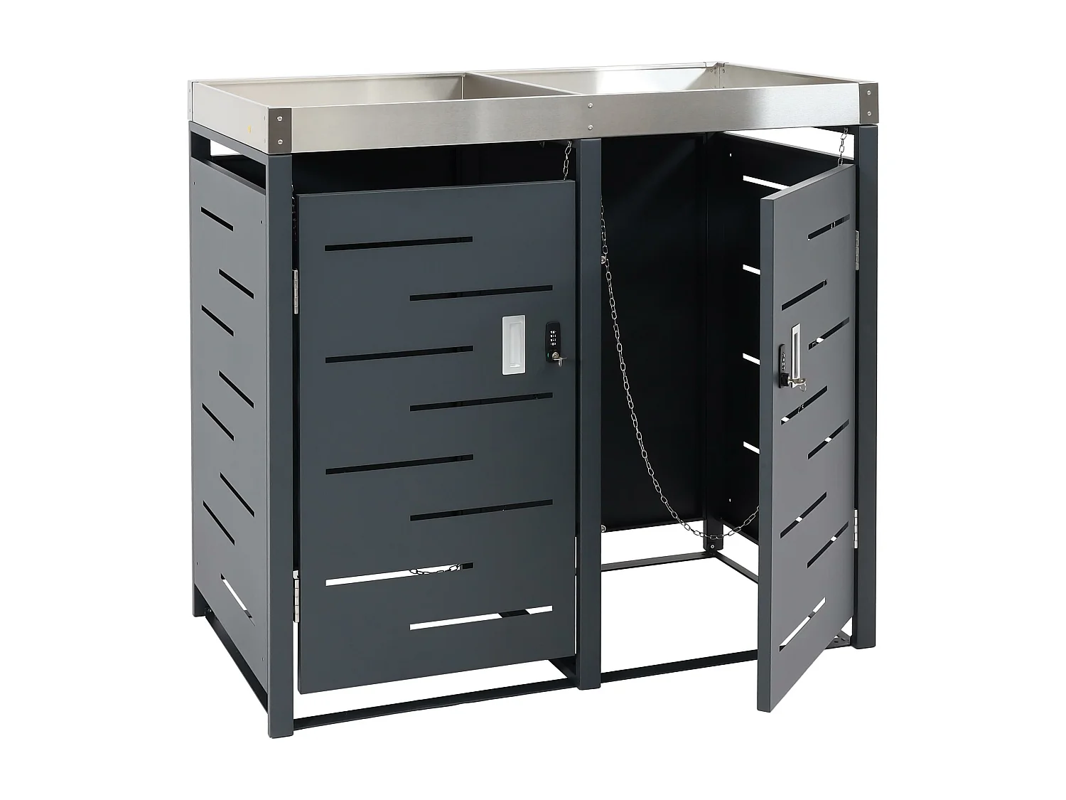 2er-Mülltonnenverkleidung MCW-H40b