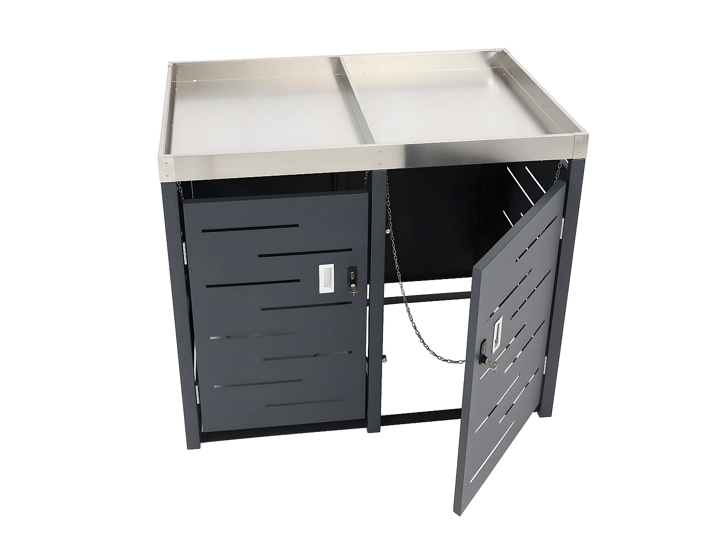 2er-Mülltonnenverkleidung MCW-H40b