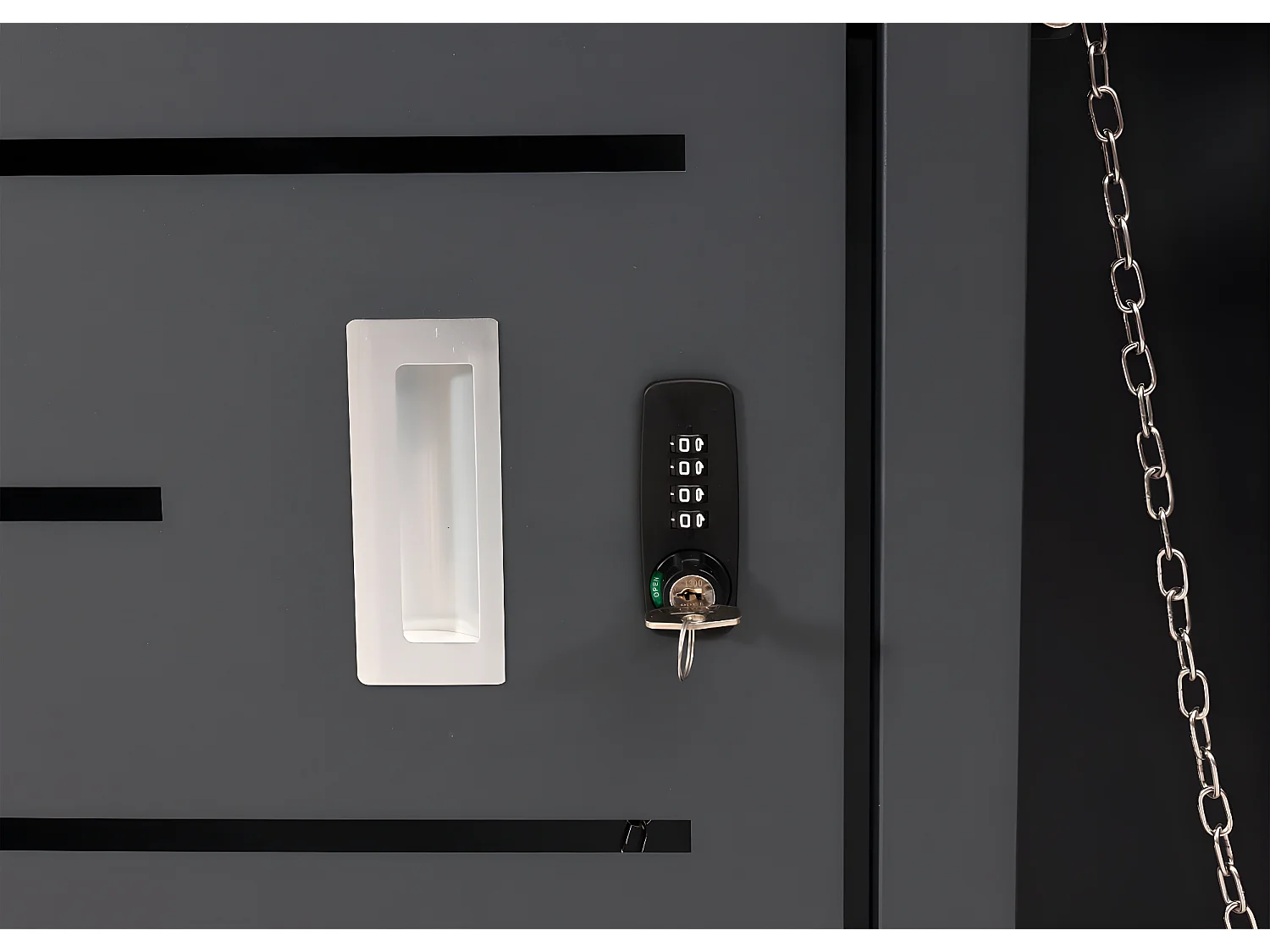 Cache-poubelle pour 2 poubelles MCW-H40b