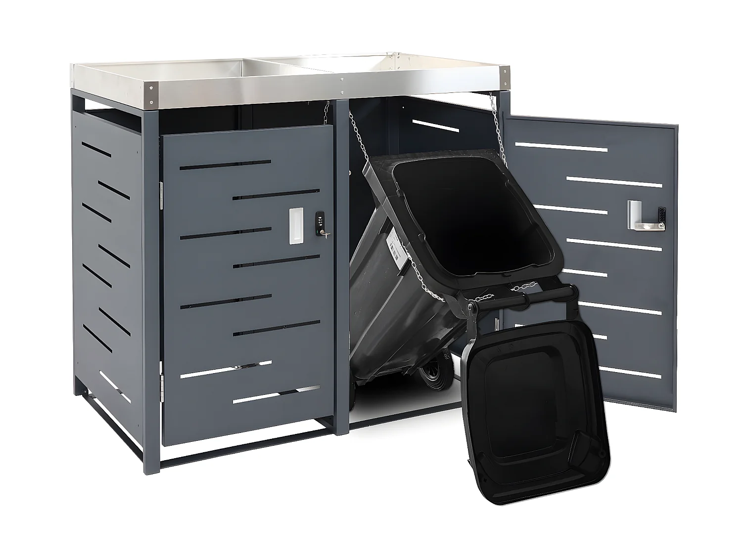 Cubo de basura de 3 cubos MCW-H40b