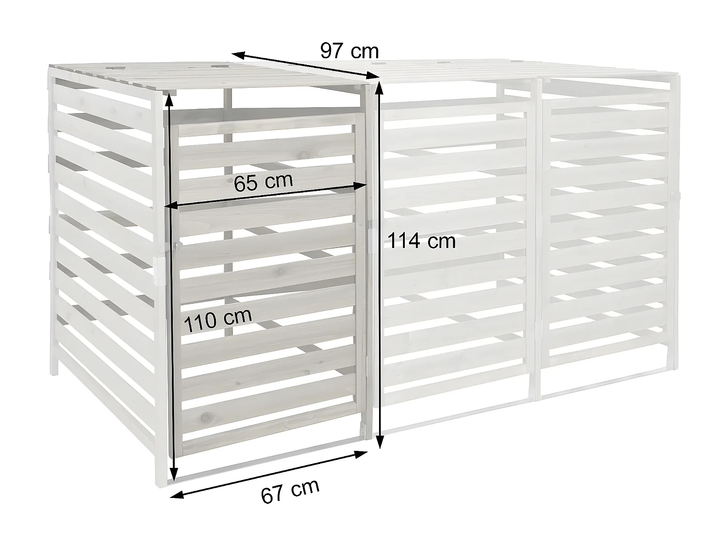 Extensión de la caja de basura MCW-H62,  verde oscuro
